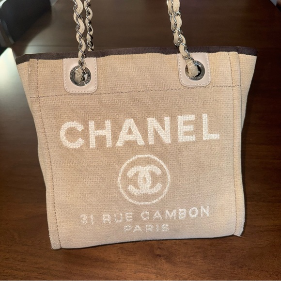 CHANEL Handbags - CHANEL Mini Deauville Canvas Tote | 100% Authentic